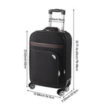 20" Softshell Expandable Suitcase With Combination Lock | Black