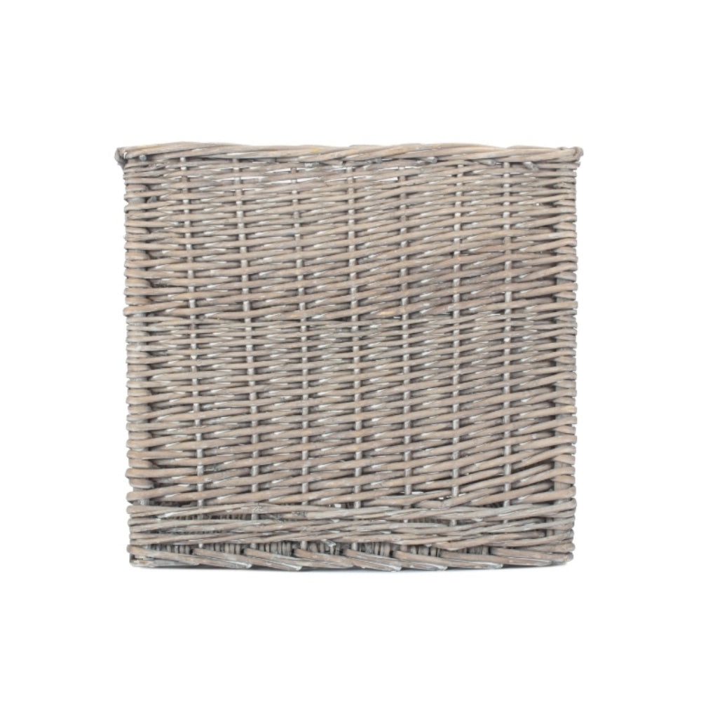 Antique Wash Wicker Storage Basket | One Size | Gray