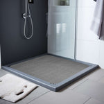 Reversible Shower Mat In Dual-colour- Square Shower | 53cm x 53cm | Brown & Grey
