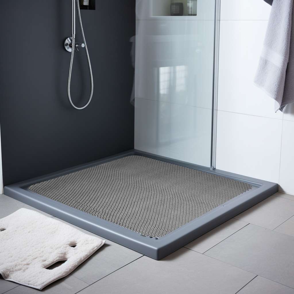 Reversible Shower Mat In Dual-colour- Square Shower | 53cm x 53cm | Brown & Grey