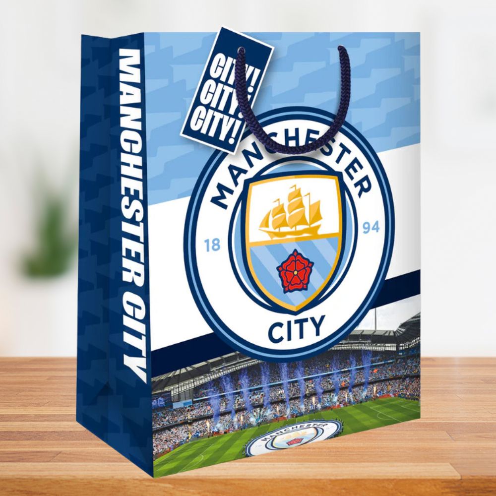 Manchester City FC Medium Gift Bag Official Product