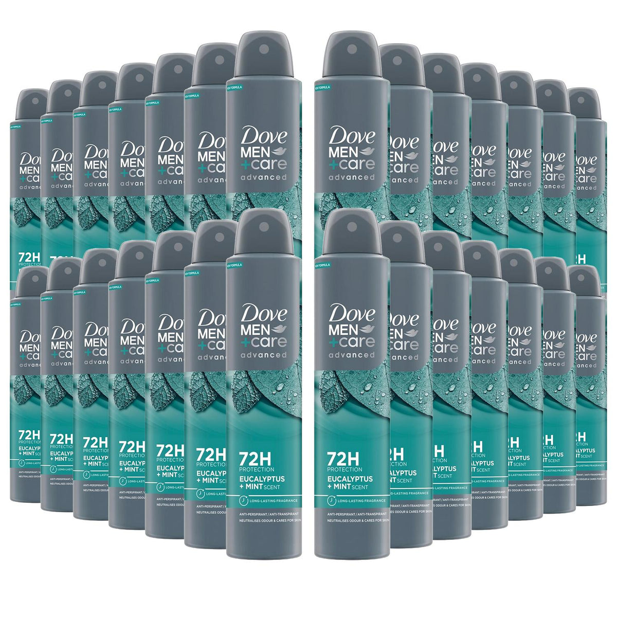 Advanced Anti-perspirant Deodorant Spray Eucalyptus + Mint, 12x200ml | Set of 24