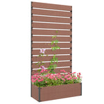 Garden Planter With Trellis For Climbing Plants | Brown