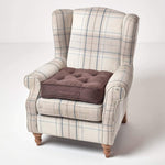 Faux Suede Armchair Booster Cushion | 50cm x 50cm | Chocolate
