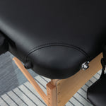 Wooden Folding Spa Beauty Massage Table W/ 2 Sections | One Size | Black