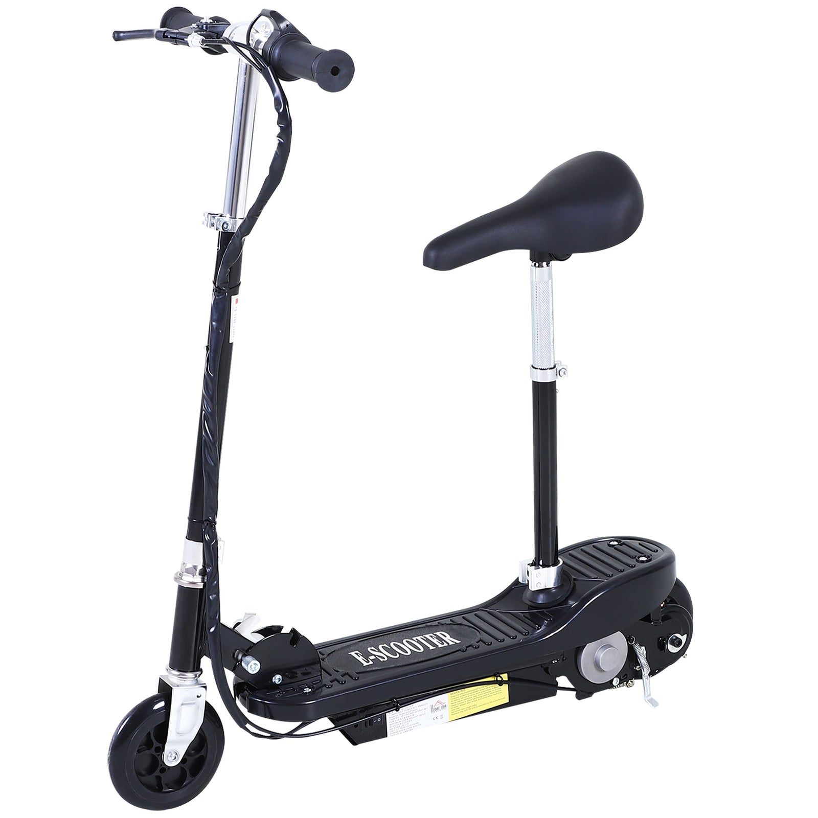 Foldable Powered Scooter With Adjustable Seat And Brake | Black
