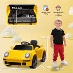Battery Powered Kids Electric Car With Remote Control | Yellow
