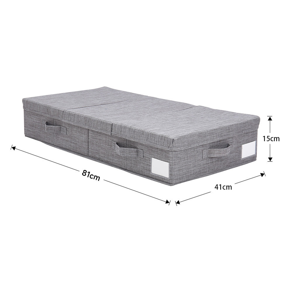 Under Bed Fabric Clothes Organizer With Lid Foldable Storage Box For Blankets