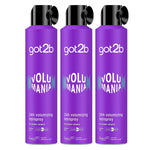 Volumania Hairspray 24h Strong Hold & Insane Volume, 3x300ml
