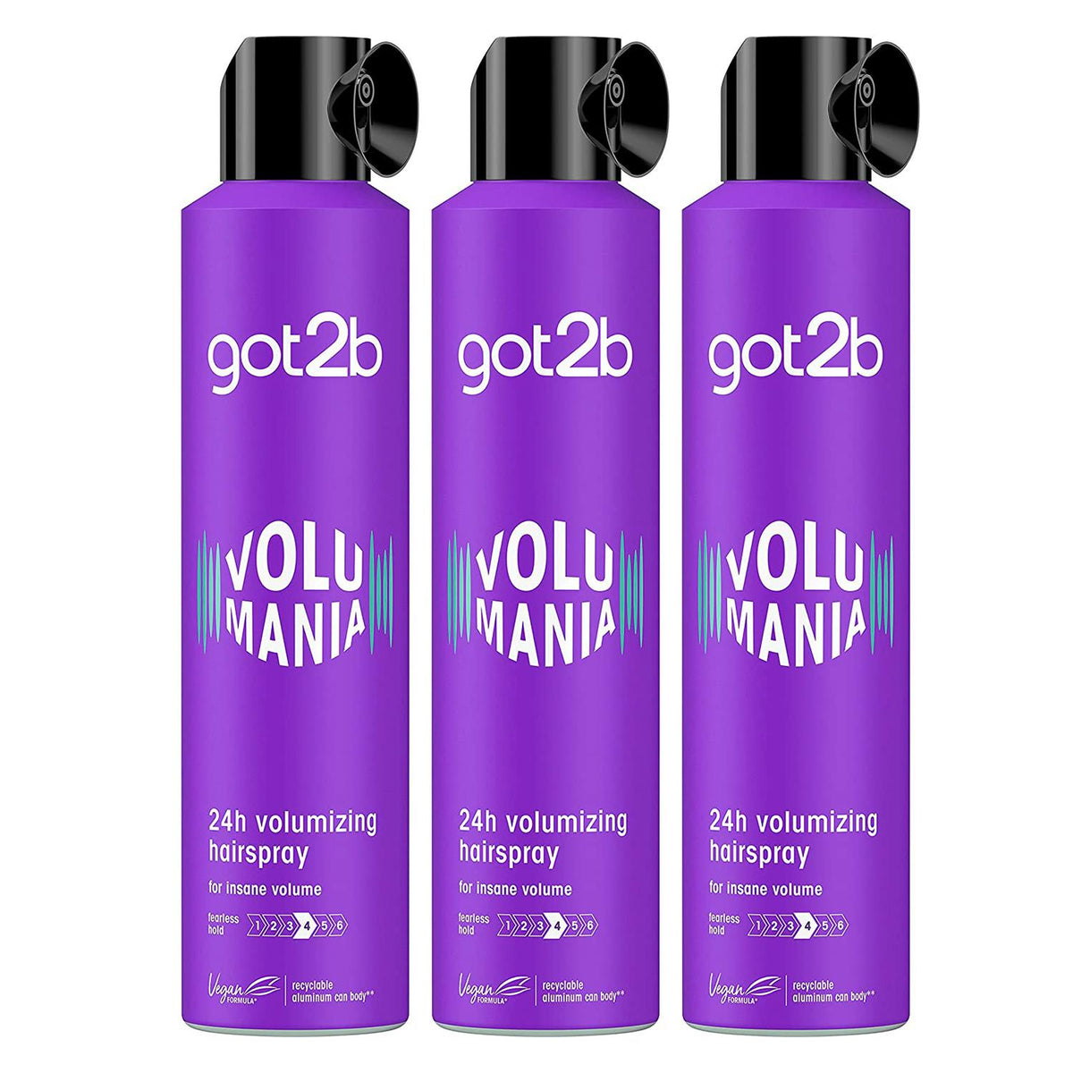 Volumania Hairspray 24h Strong Hold & Insane Volume, 3x300ml