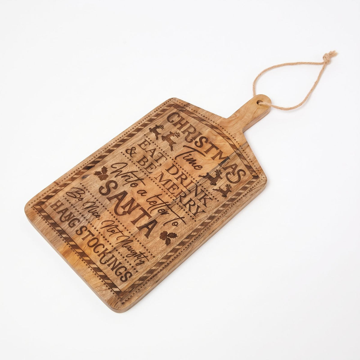 Mango Wood Christmas Serving Board, Letter To Santa