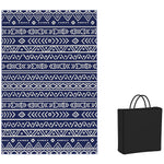 1.8 X 2.7m Reversible Outdoor Rv Rug, Geometric And White