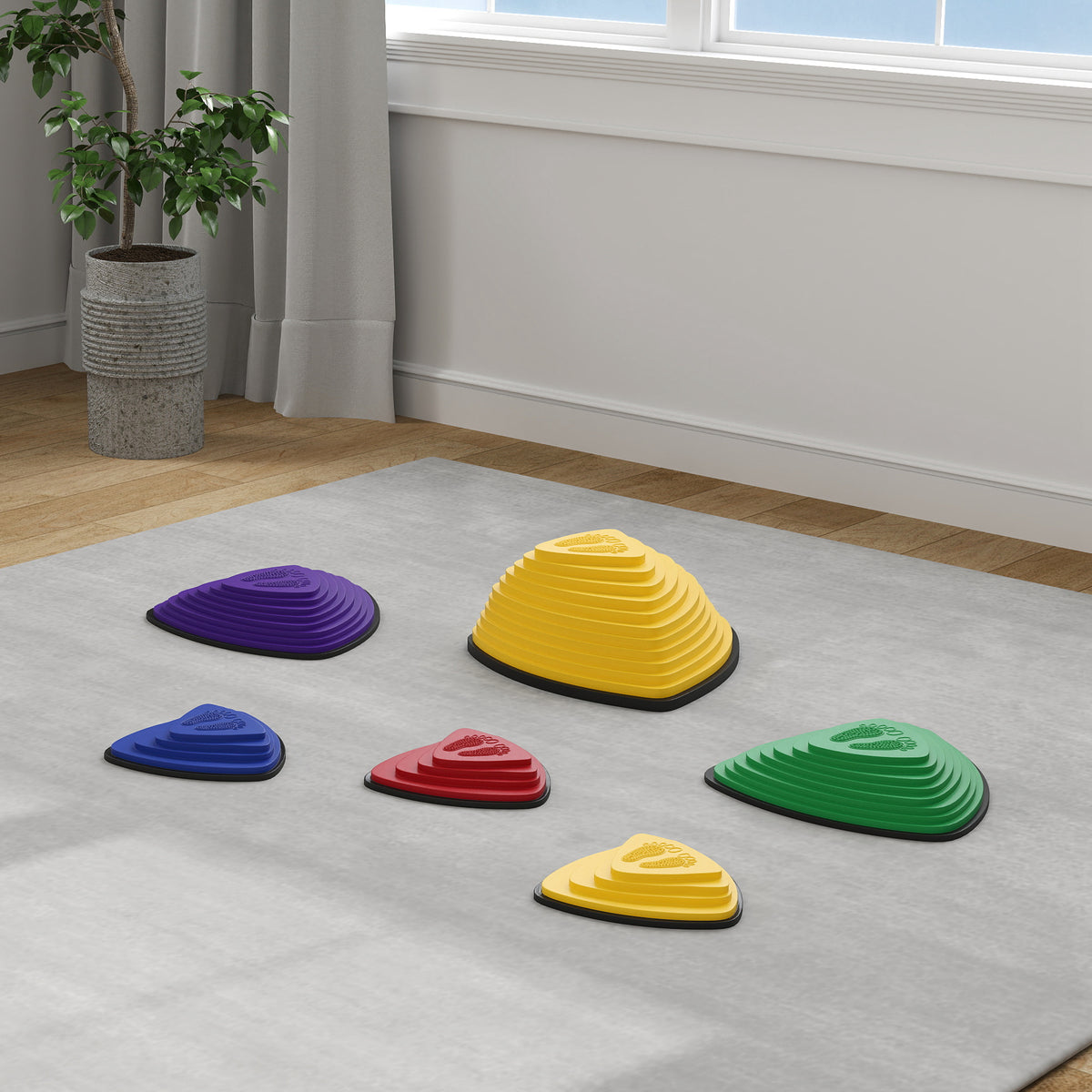 6 Pieces Stepping Stones For Balance And Motor Skills | Multi