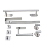 8-piece 304 Stainless Steel Bathroom Hardware Set | Silver