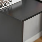 Corner Computer Desk 360° Rotating Dining Table W/ Shelf | Black