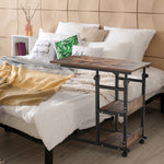 C-shaped Mobile Table, Adjustable Height, 3-tier