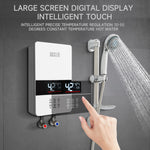 6kw Instant Electric Water Heater – Compact, Safe, Touch-controlled With Shower Kit | White