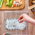 BlauKe Sushi Making Kit - 2 Bamboo Sushi Rolling Mats, 5 Pairs Chopsticks, Rice Paddle, Spreader - Beginner Sushi Maker Kit