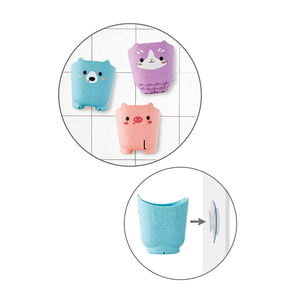 Pour & Play Animal Cups (5pcs) - 3-in-1 Stacking Bath Toy