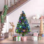 3/4ft Green Fiber Optic Christmas Tree Led Stars | 4ft | Green