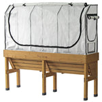 Medium Wall Hugger Greenhouse Frame & Multi-cover Set | White