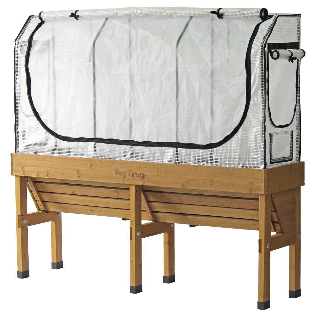 Medium Wall Hugger Greenhouse Frame & Multi-cover Set | White