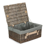 Wicker 40cm Antique Wash Picnic Basket | Dark Gray