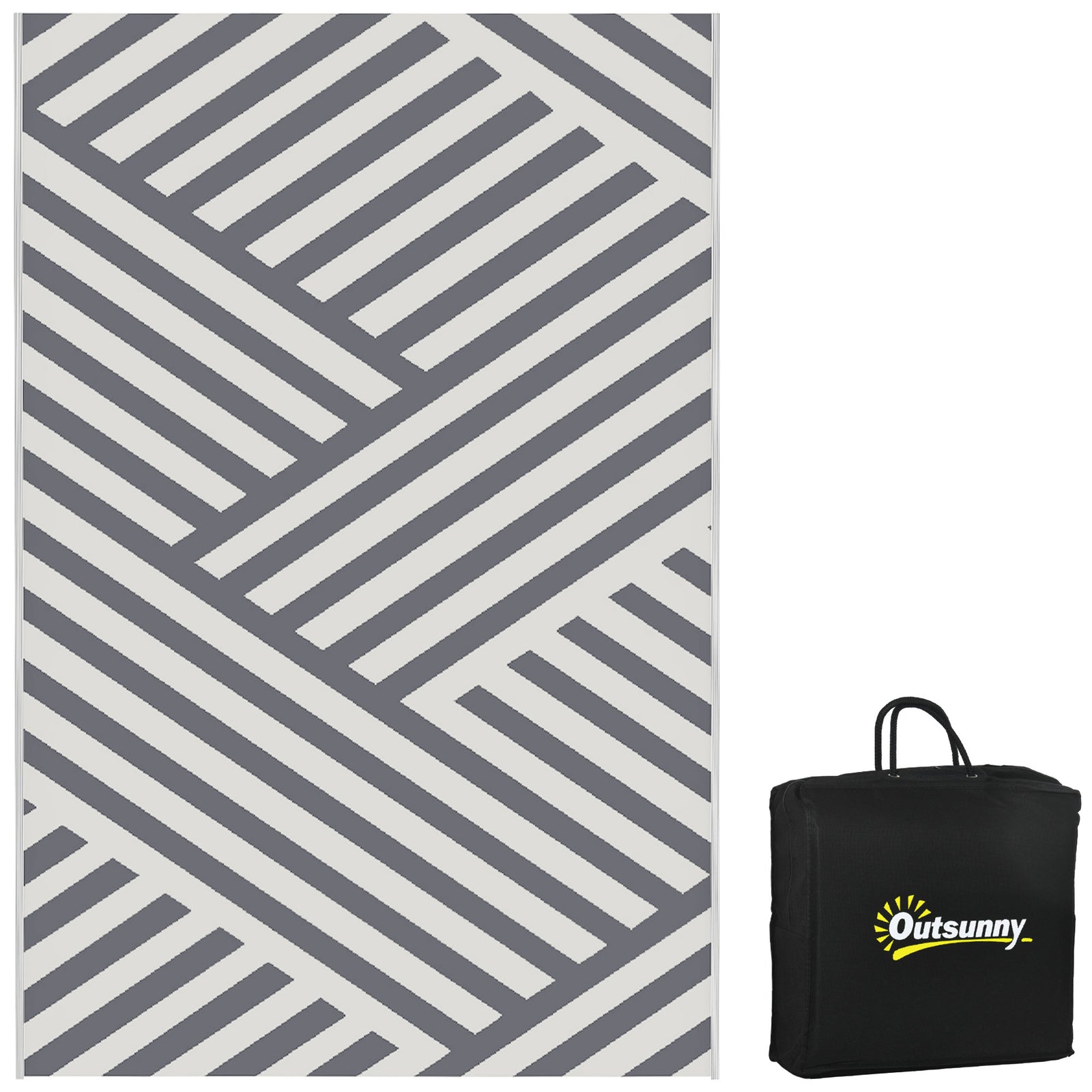 Reversible Rug W/ Carry Bag 182x274cm Grey