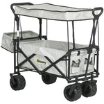 Trolley Cart Storage Wagon With Handle, Canopy Black