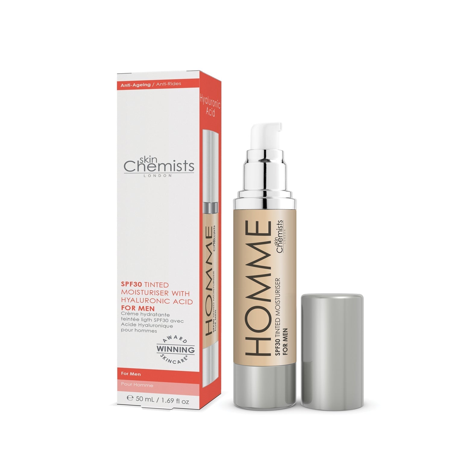 Men's Spf 30 Tinted Light Moisturiser 50ml
