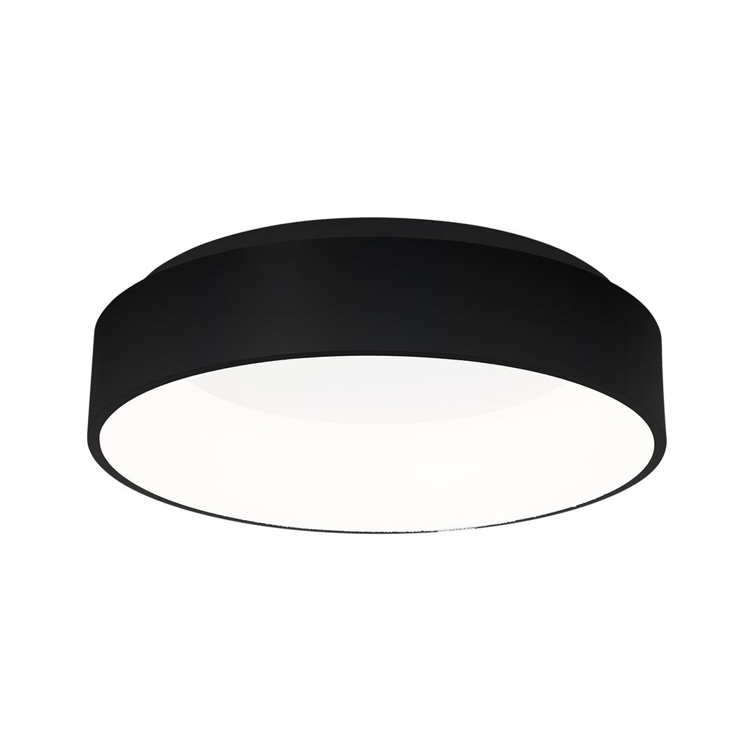 Ohio Led Flush Ceiling Lamp In Stylish Matt Black 24w(122w) With A Diameter Of 45cm