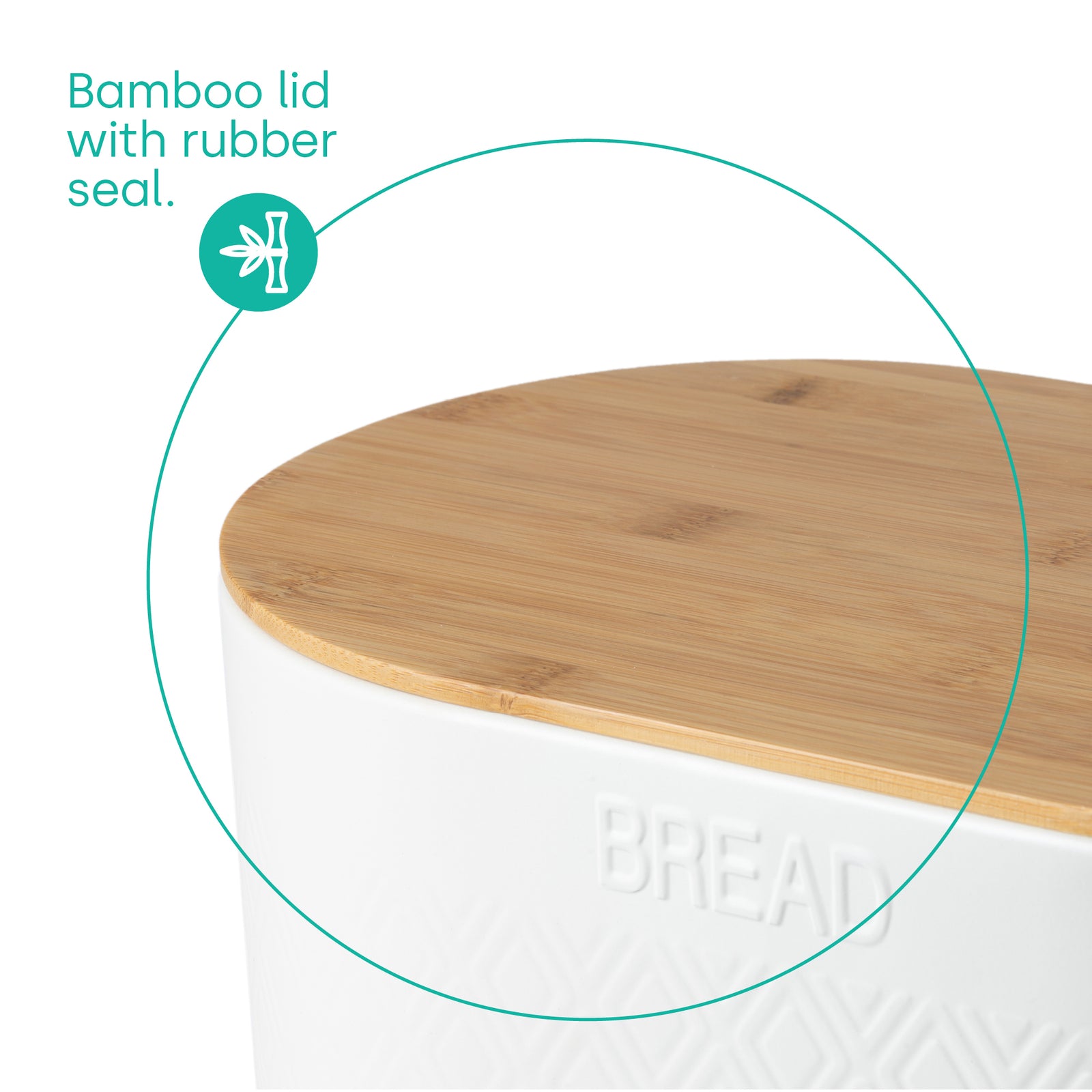 Elmas Bread Bin & Canister - White
