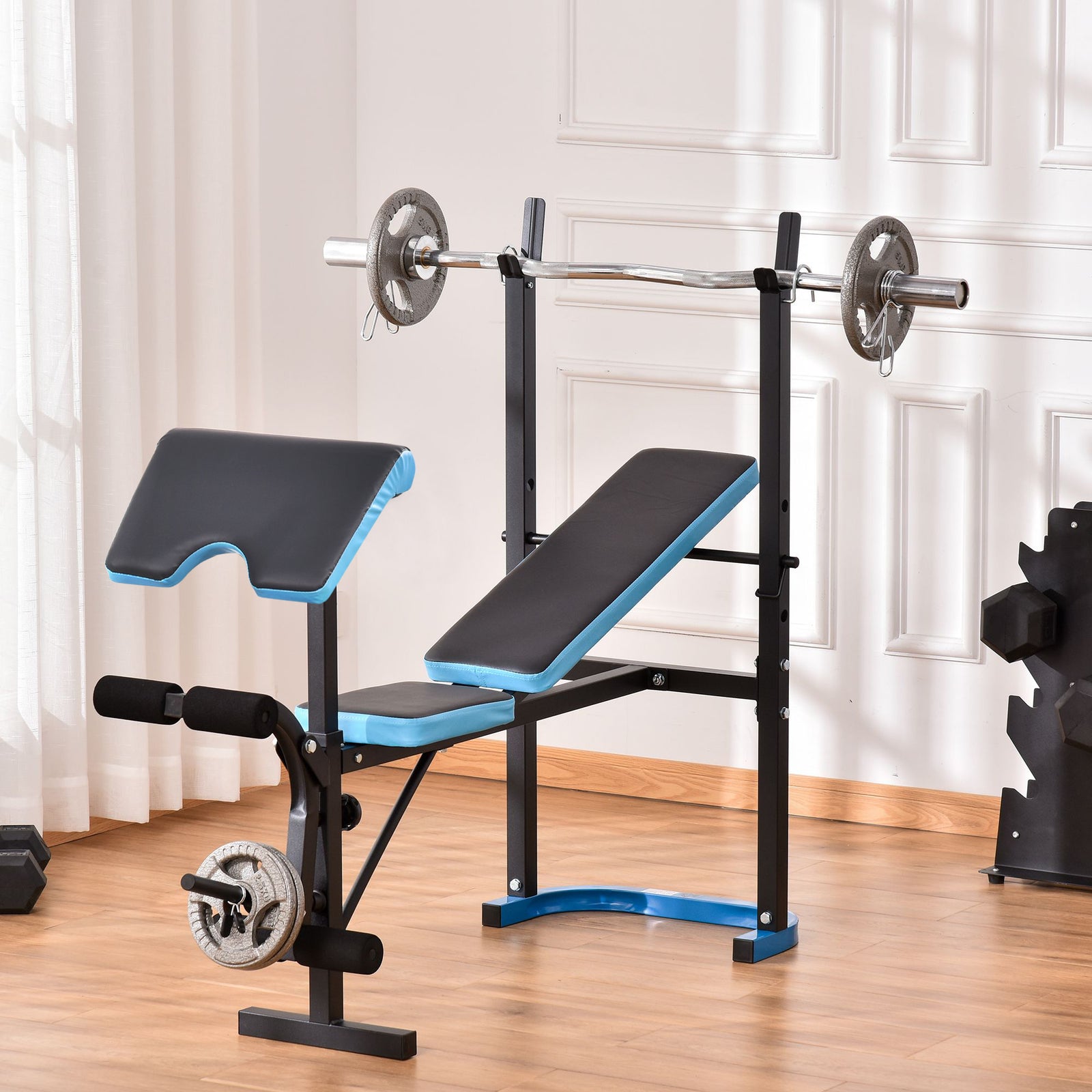 Adjustable Weight Bench With Leg Developer, Home Gym