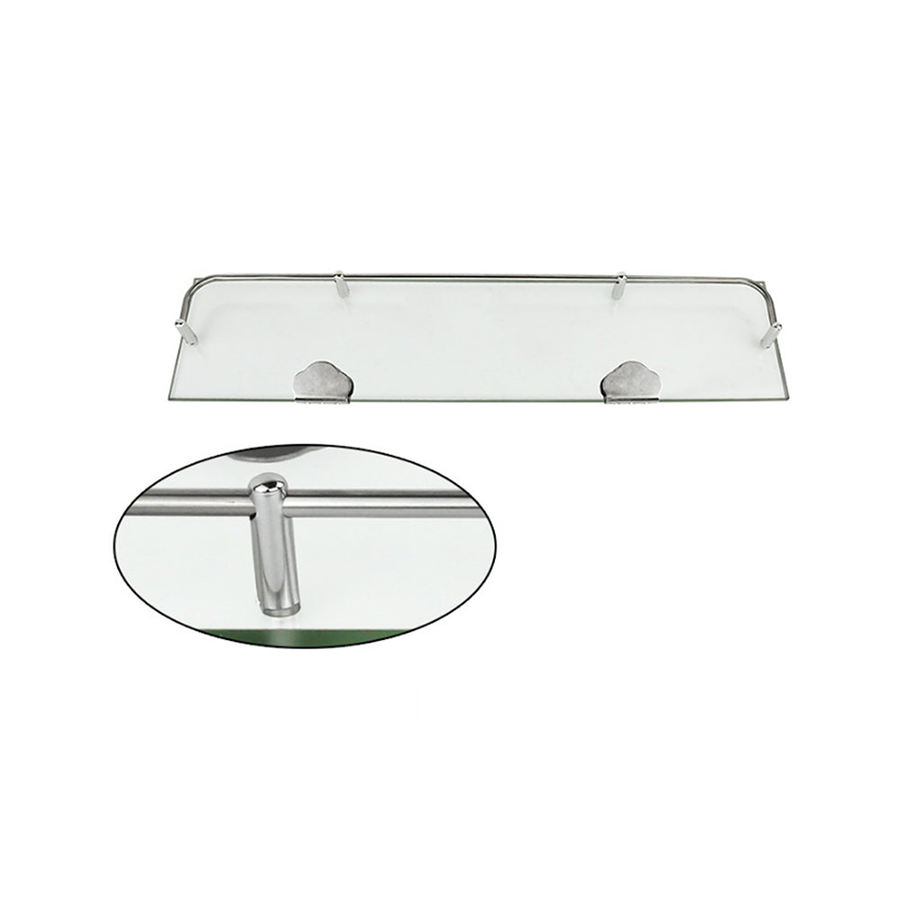 50cm Shelf Tempered Glass 6mm Thick Storage Organizer Wall Mounted Bathroom