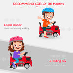 3-in-1 Ride On Car Kids Mercedes Truck Storage For 12 - 36 Months | Red