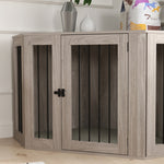 Dog Crate W/ Cushion, Door - Large Dogs | Brown