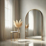 Akiko - Gold Metal Arched Mirror | 180cm x 90cm