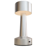 Led Cordless Table Lamp With Battery Operated Silver