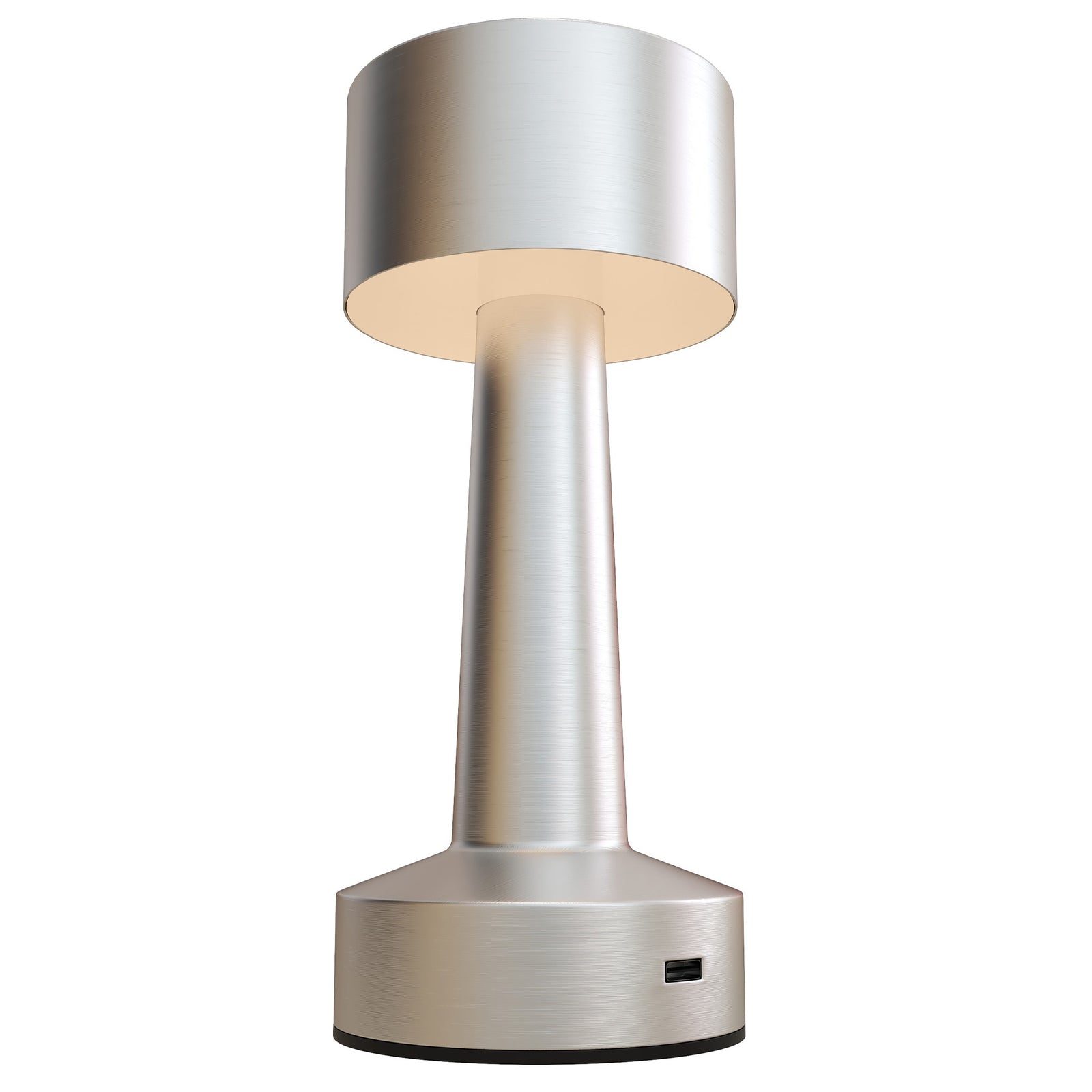 Led Cordless Table Lamp With Battery Operated Silver