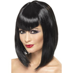 Vamp Wig, Black, Short With Fringe