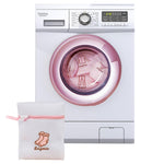 Zippered Mesh Laundry Clothes Washing Bag,  White