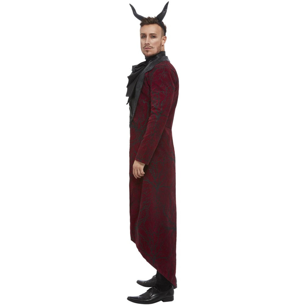 Mens Deluxe Devil Costume, Red | Large