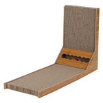 Corrugated L-shaped Cat Scratcher With Toys