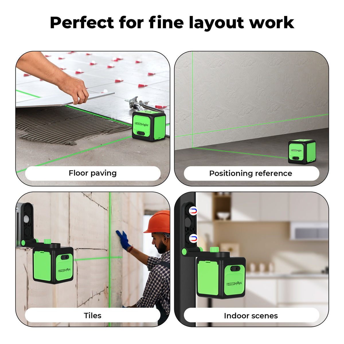 Green Laser Level 360° Self Leveling Green Light Ip54 Water Resistant | Green