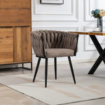 Aneta Fabric Accent Chairs - Set Of 2 | Brown
