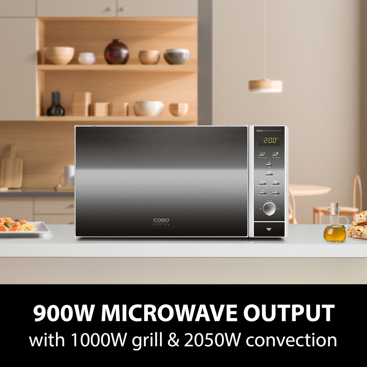 Mcg 25 Ceramic Chef Microwave Oven & Grill, 25l Capacity, 900w Microwave With 1200w Grill And 2050w Convection