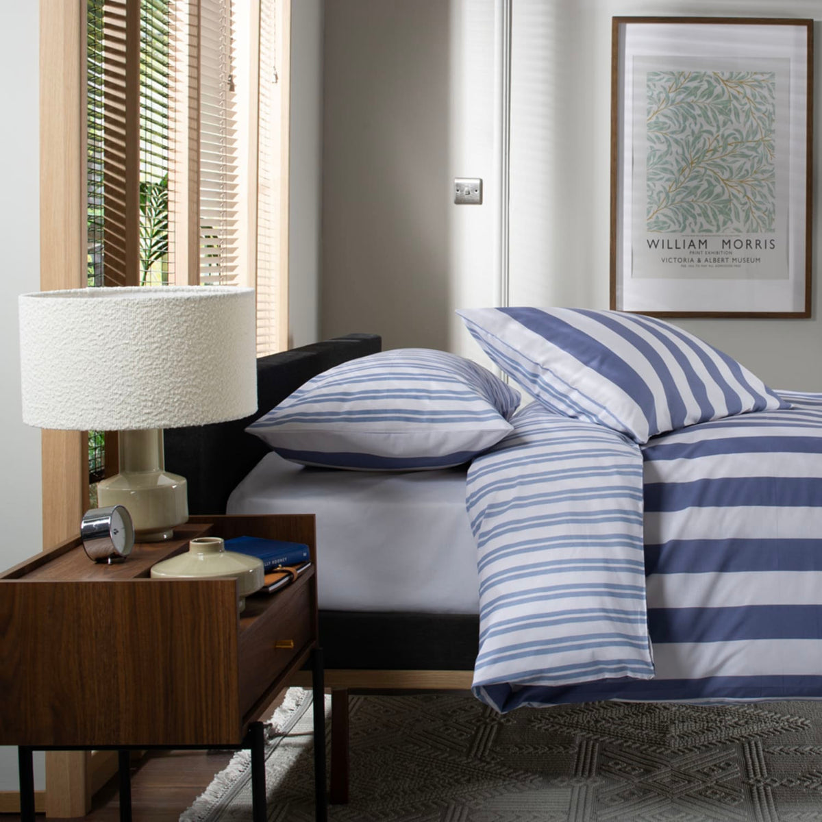 High Point Cotton Printed Duvet Cover Set | Double | Blue