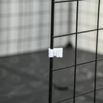 PawHut Pet Playpen With Door, Guinea Pigs Mesh Cage For Small Animal, Black
