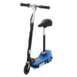 Foldable Powered Scooter With Adjustable Seat And Brake | Blue