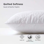 Cotton Rich Quilted Pillow Protectors | King | White